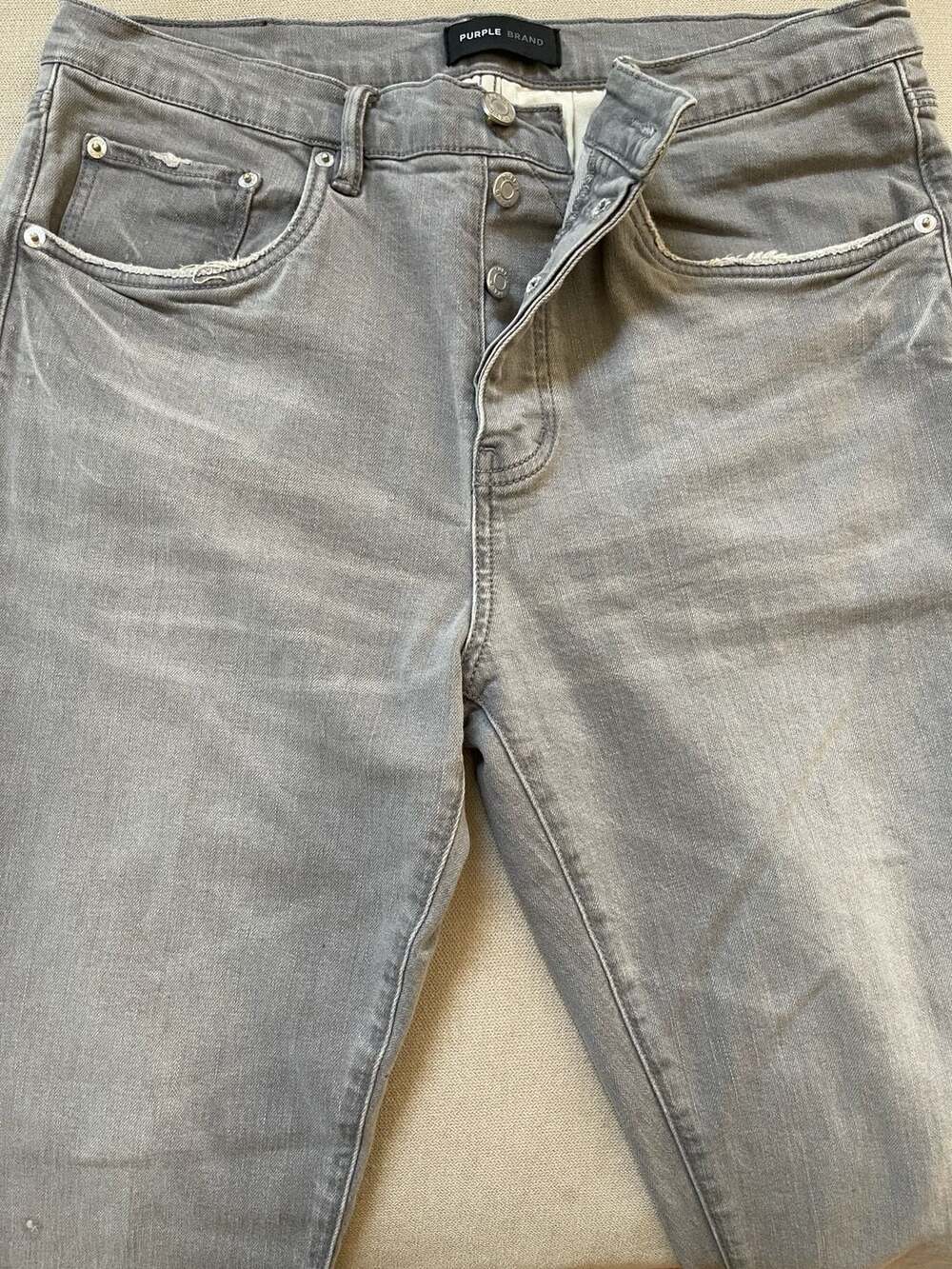 Purple Brand P005 Grey Slim Fit Jeans 34/33